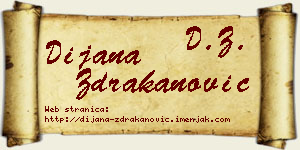 Dijana Ždrakanović vizit kartica